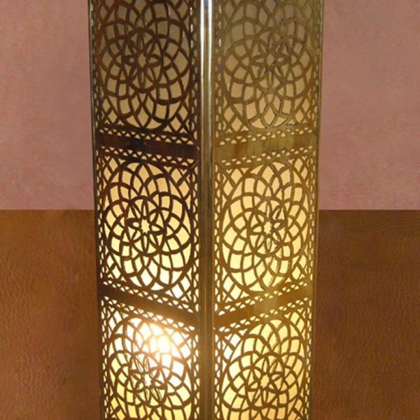 Moroccan standing copper lights , floor lights , Moroccan lamp table , desk lamp , Moroccan lighting , standing lights .