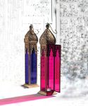 A18 | Tall Glass Lantern Candle Holders