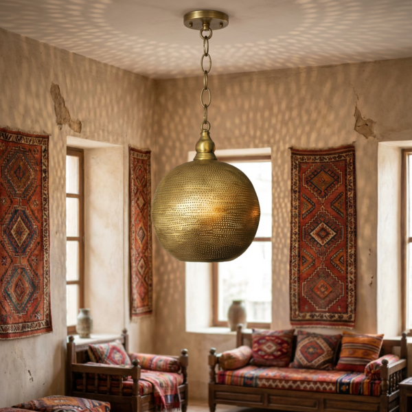 Brass Moroccan Ceiling Lamp