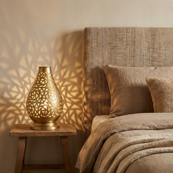 Brass floor lamp Moroccan handmade