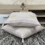 Green Moroccan pillows silk 24x24 - Image 10