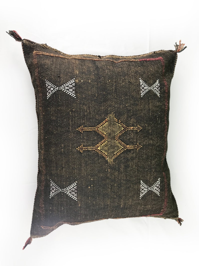Black Square Moroccan pillows covers