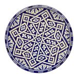 A2 | Set of 6 Blue hand-painted Moroccan ceramic plates