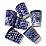 A4 - Handmade and hand-painted Moroccan ceramic tea glasses