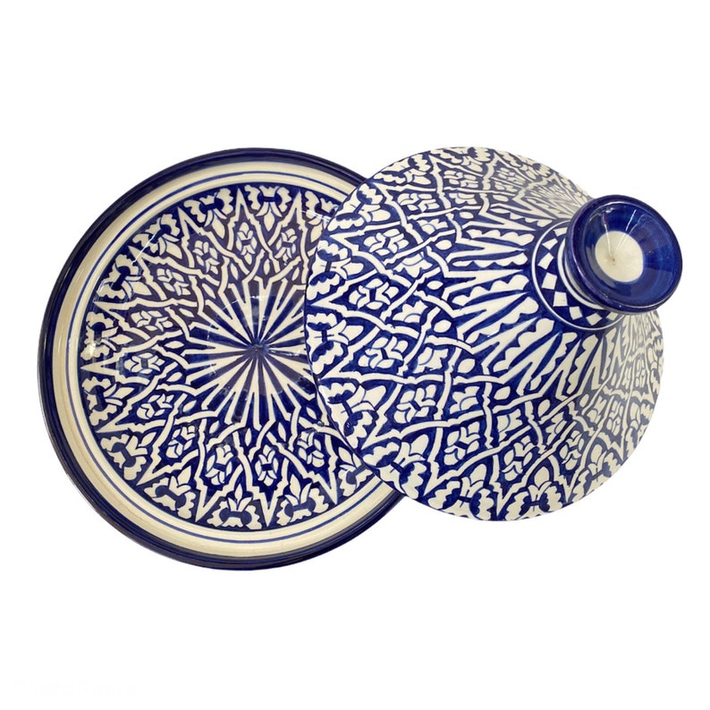 Handmade Moroccan ceramic tagine