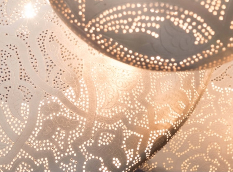 Gold -Silver Moroccan Pendant lamp