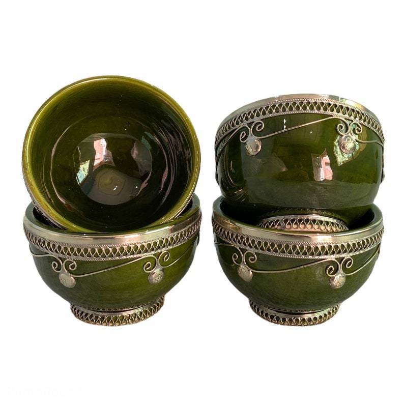 Brown Moroccan ceramic bowls