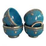 A8 | Set Of 4 - Bleu pétrole Moroccan ceramic bowls