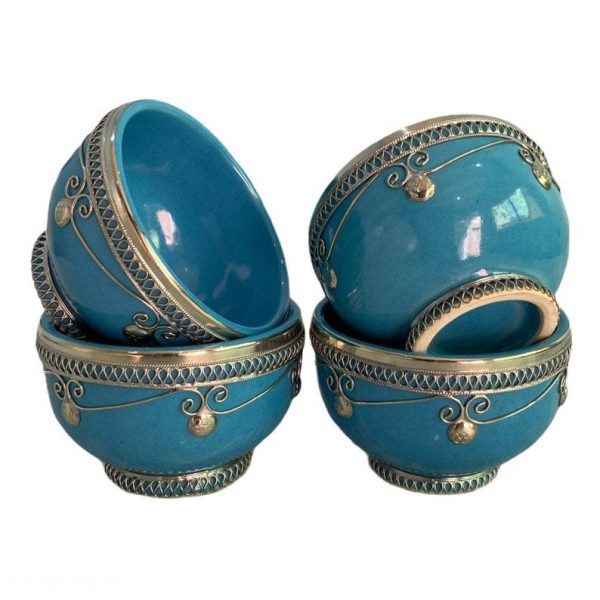 Bleu pétrole Moroccan ceramic bowls