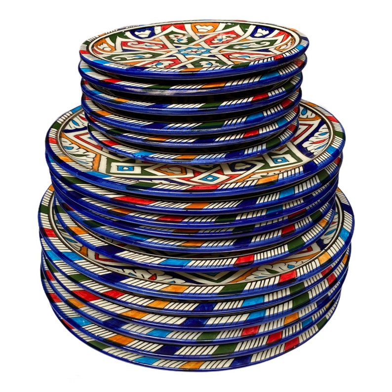A1 - Multicoloured Moroccan plates