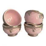 A8 | Set Of 4 - Pink Moroccan ceramic bowls