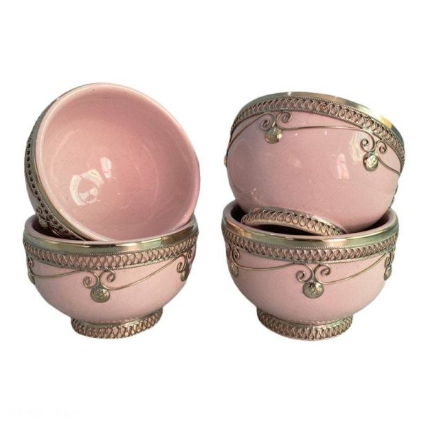 Pink Moroccan ceramic bowls