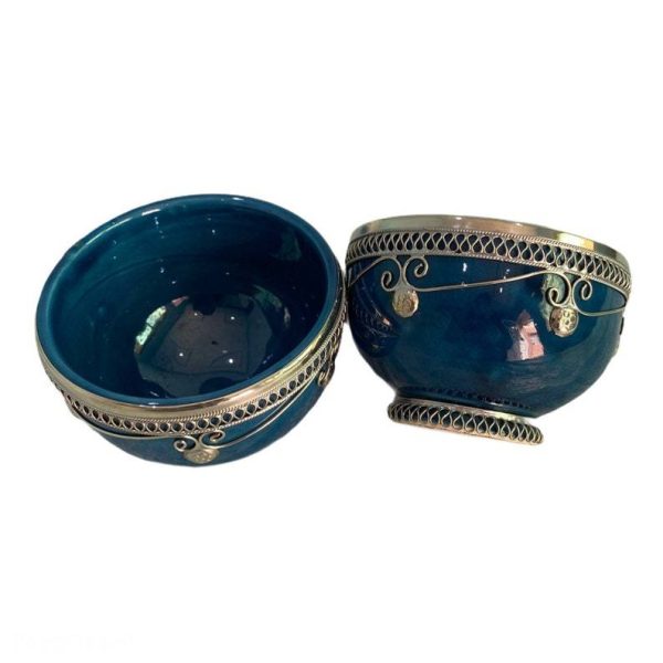 Purple Moroccan ceramic bowls