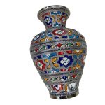 A6 | Moroccan ceramic maillechort/vase and maillechort.