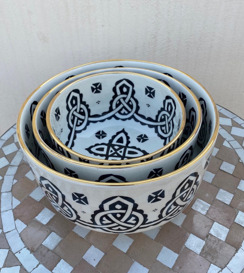A3 - Moroccan Handmade ceramic salad bowl