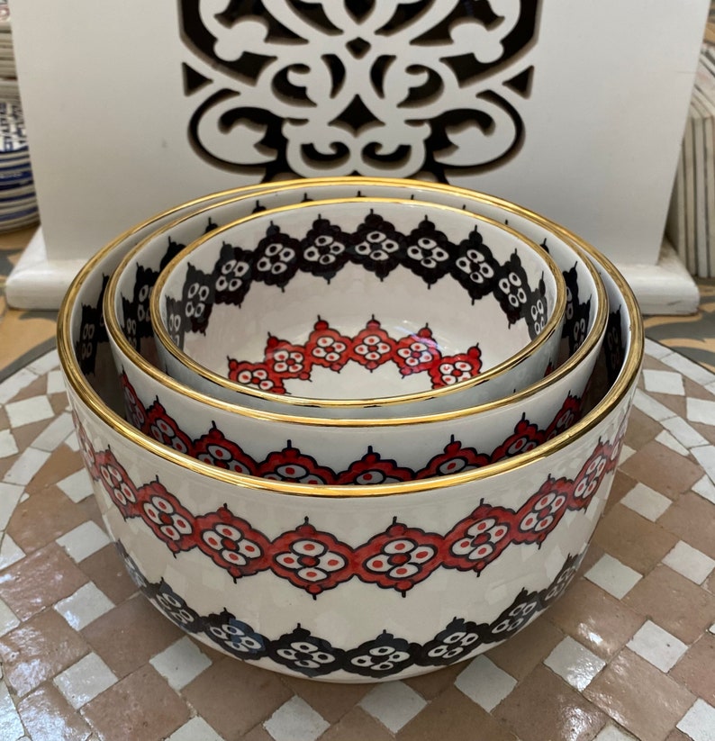 A3 - Handmade Moroccan ceramic salad bowl