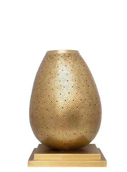 Vintage Brass Ornate Filigree Leafing, Moroccan Table Lamp, Unique