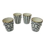 A4 - Moroccan beldi tea glasses with real gold border