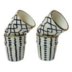 A4 - Moroccan beldi tea glasses with real gold border