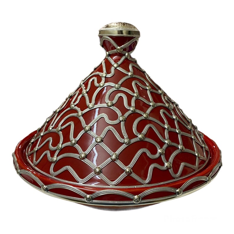Moroccan ceramic tagine dish
