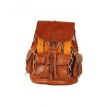 Genuine Backpack in leather and high-end kilim