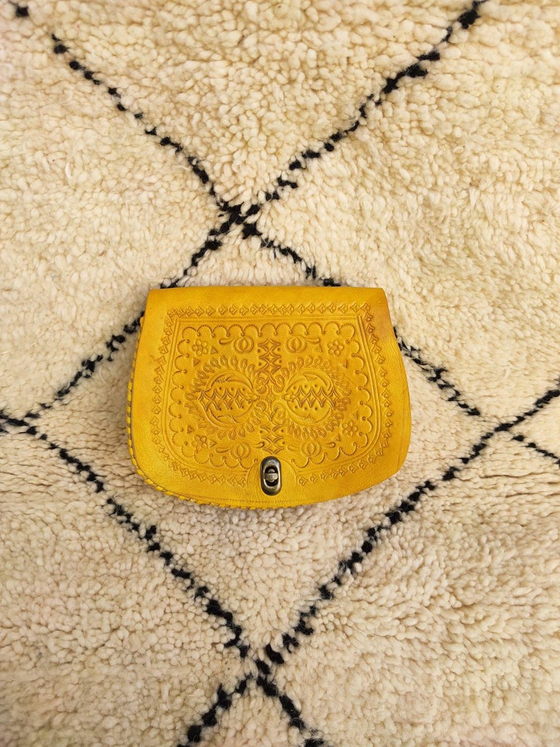 Moroccan leather Wallet , bag