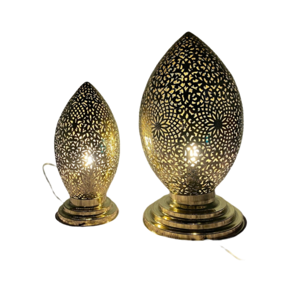 Vintage Brass Ornate Filigree Leafing, Moroccan Table Lamp, Unique