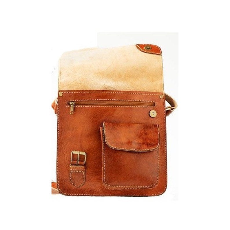 Brown Shoulder Moroccan bag in genuine leather