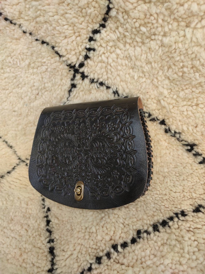 Moroccan leather Wallet , bag
