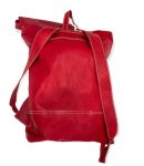 Red genuine leather Moroccan backpack