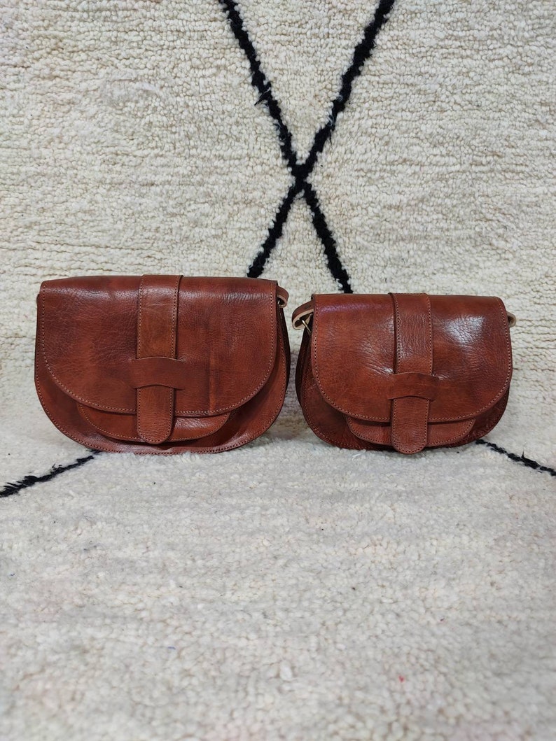Set of 2 Moroccan Brown leather wallet