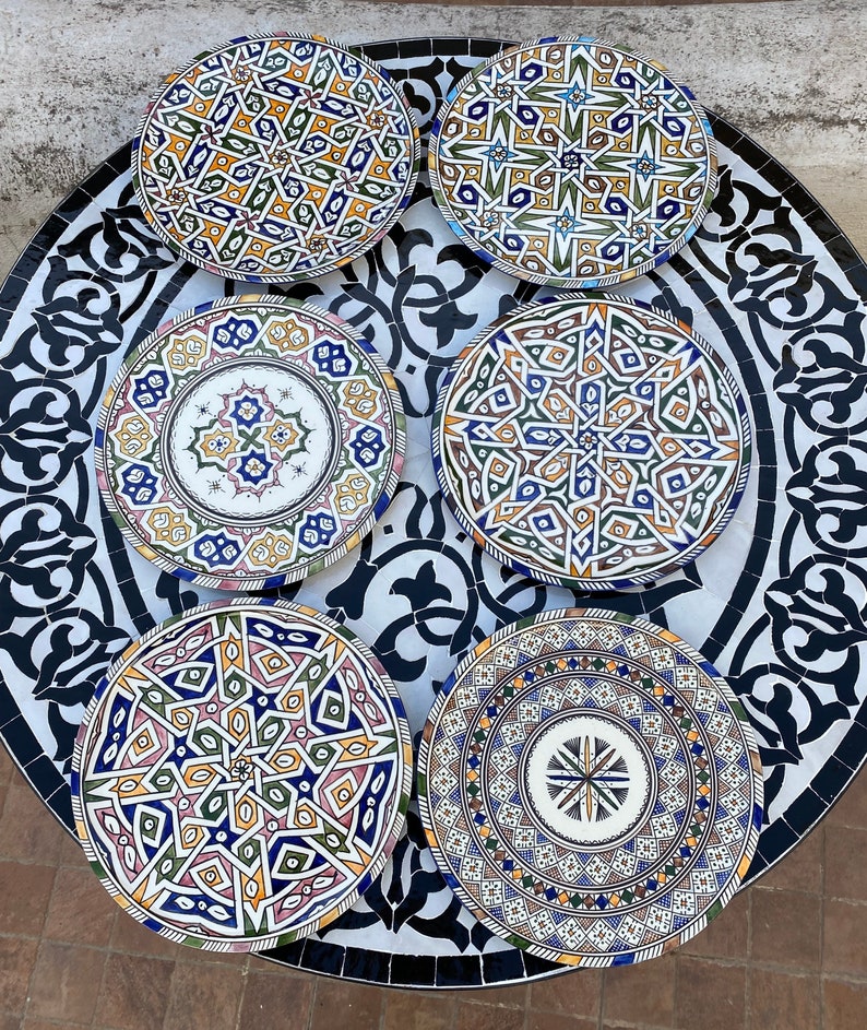 Set of 6 Moroccan dinner plat