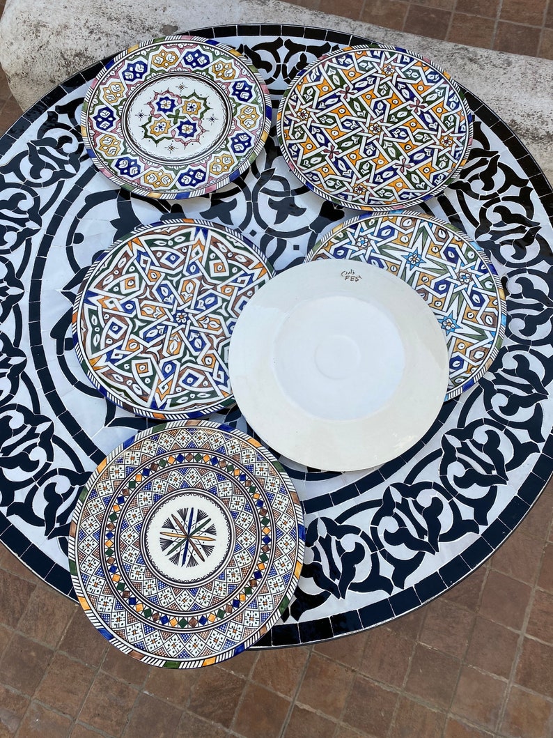 Set of 6 Moroccan dinner plat