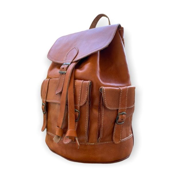 Handmade Moroccan leather backpacks