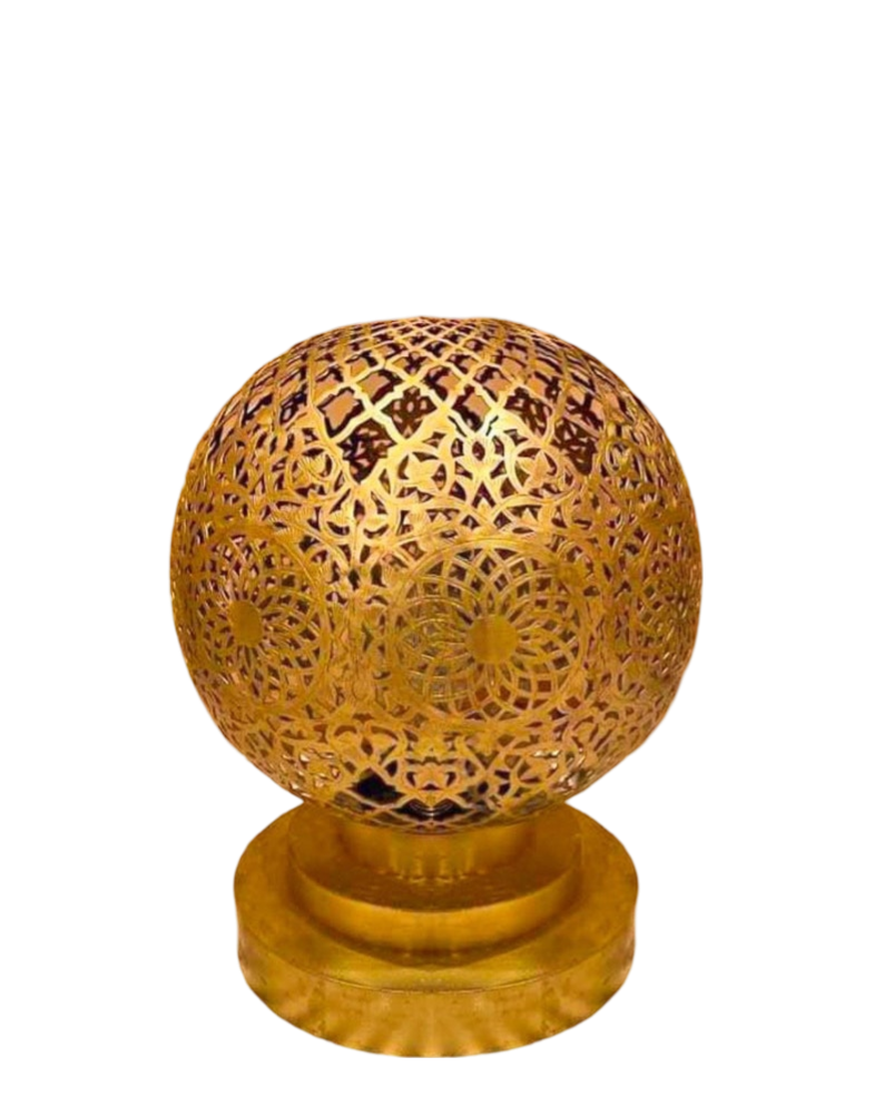 Light Metal Moroccan Table Lamp