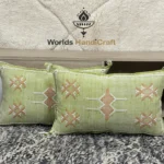 Yellow Moroccan pillows silk 35x53