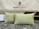 Yellow Moroccan pillows silk 35x53