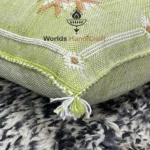 Yellow Moroccan pillows silk 35x53 - Image 9