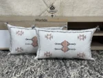 Pink Moroccan pillows silk 35x53