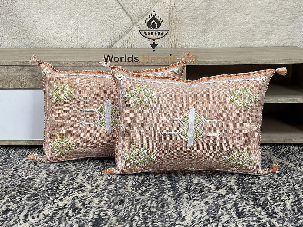Silk Moroccan pillows silk 35x53