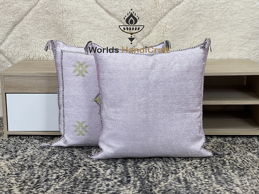Light Blue Square Moroccan pillows covers