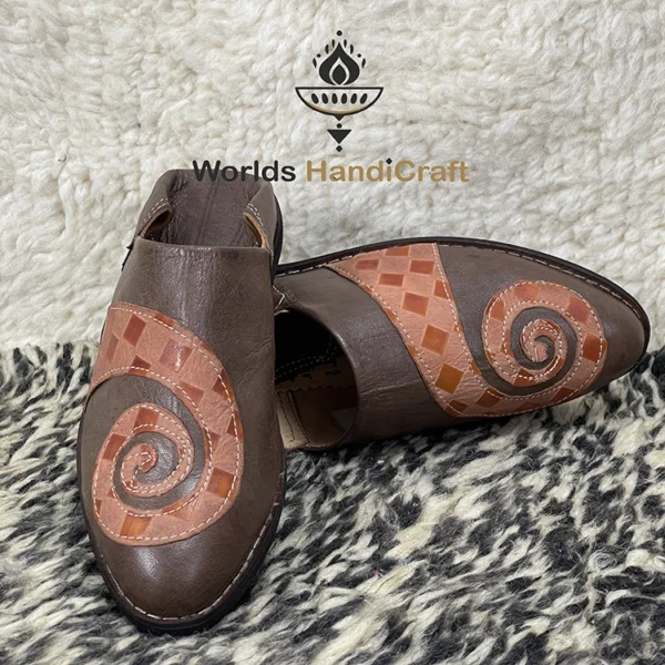 Traditional Moroccan Berber Leather Slippers