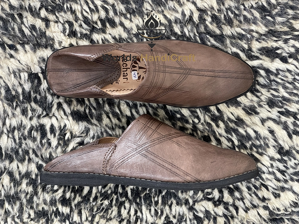 Mens Morocco Leather Slippers